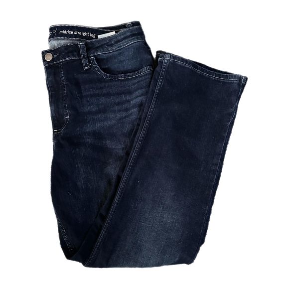 Riders Lee Midrise Straight Leg Dark Wash Jeans, Size 14P, Pre-owned - Picture 3 of 6